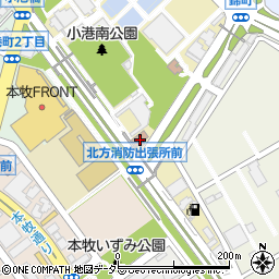 横浜市消防局中消防署北方消防出張所周辺の地図