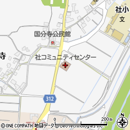 倉吉市社公民館周辺の地図