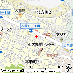 ドラッグセイムス横浜本牧店周辺の地図