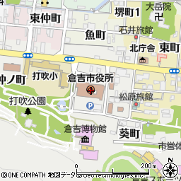 倉吉市役所周辺の地図