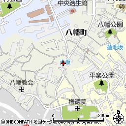 神奈川県横浜市南区八幡町75周辺の地図