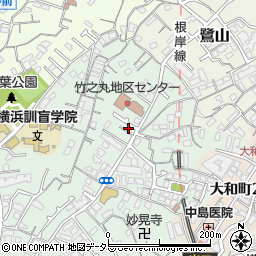 神奈川県横浜市中区竹之丸133周辺の地図