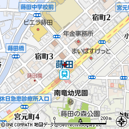 ファミリーマート蒔田駅前店周辺の地図
