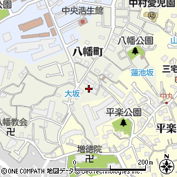 神奈川県横浜市南区八幡町44周辺の地図