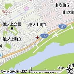 岐阜県岐阜市池ノ上町1丁目12周辺の地図