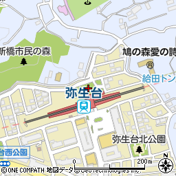 弥生台駅前公園周辺の地図