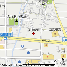 岐阜県本巣市政田1384周辺の地図
