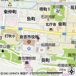 倉吉市役所東庁舎周辺の地図