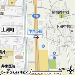 下田中周辺の地図