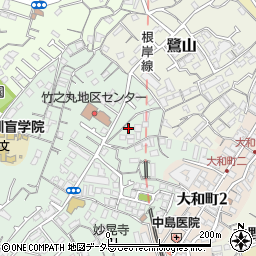 神奈川県横浜市中区竹之丸9周辺の地図