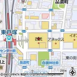 コムサイズム東戸塚オーロラモール周辺の地図