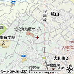 神奈川県横浜市中区竹之丸5周辺の地図