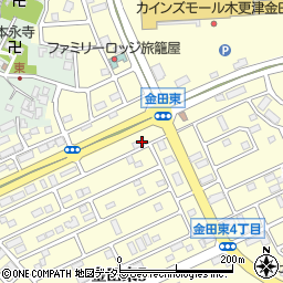 セブンイレブン木更津金田東店周辺の地図