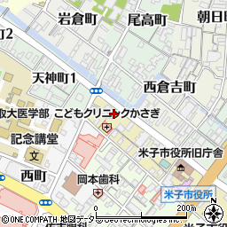 鳥取県米子市中町周辺の地図