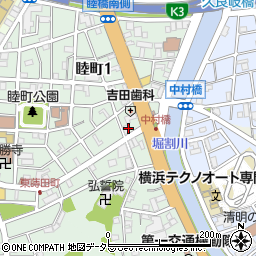 まいばすけっと横浜中村橋店周辺の地図