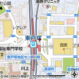 東戸塚駅東口公衆トイレ周辺の地図