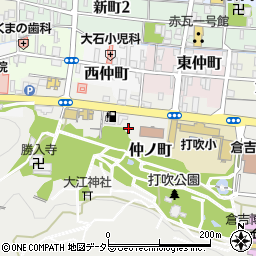 鳥取県倉吉市仲ノ町周辺の地図