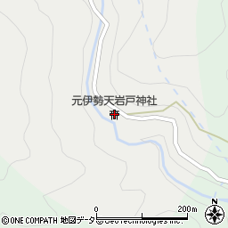 元伊勢天岩戸神社周辺の地図