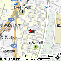 神奈川県厚木市南町周辺の地図