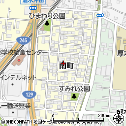 神奈川県厚木市南町周辺の地図