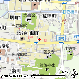 鳥取県倉吉市東町周辺の地図