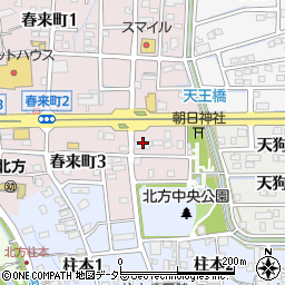 コインランドリーじんちゃん　北方店周辺の地図