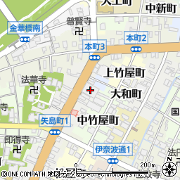 十六銀行岐阜中央支店周辺の地図
