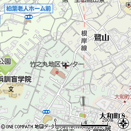 神奈川県横浜市中区竹之丸138周辺の地図