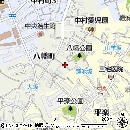 神奈川県横浜市南区八幡町周辺の地図