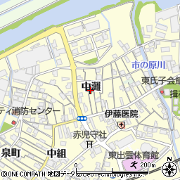 島根県松江市中灘周辺の地図