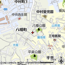 神奈川県横浜市南区八幡町34周辺の地図