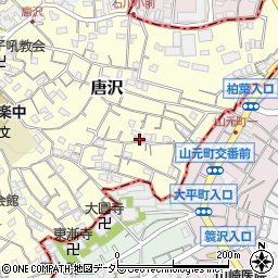 神奈川県横浜市南区唐沢76周辺の地図