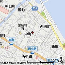 島根県安来市安来町中町1721-4周辺の地図