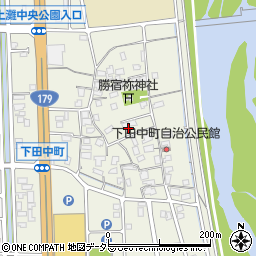 鳥取県倉吉市下田中町周辺の地図