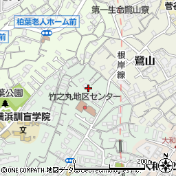 神奈川県横浜市中区竹之丸139周辺の地図