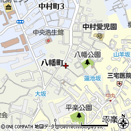 神奈川県横浜市南区八幡町35周辺の地図