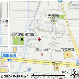 岐阜県本巣市政田1350周辺の地図