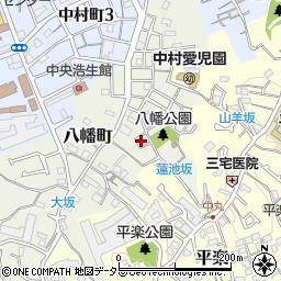 神奈川県横浜市南区八幡町34-9周辺の地図