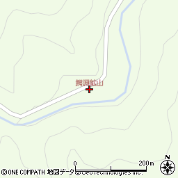 鰐淵鉱山周辺の地図