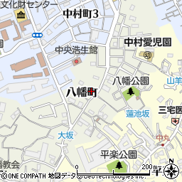 神奈川県横浜市南区八幡町64周辺の地図
