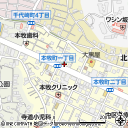 コインパーク横浜本牧通り駐車場周辺の地図
