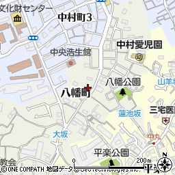 神奈川県横浜市南区八幡町62周辺の地図
