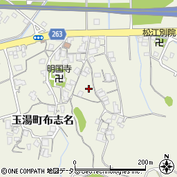 島根県松江市玉湯町布志名周辺の地図