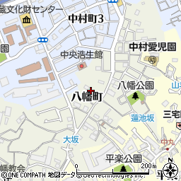 神奈川県横浜市南区八幡町65周辺の地図