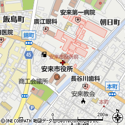 市役所前周辺の地図