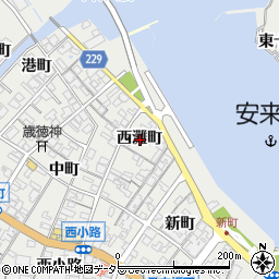 島根県安来市安来町西灘町周辺の地図