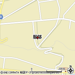 鳥取県倉吉市服部周辺の地図