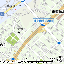 くるまやラーメン袖ヶ浦店周辺の地図