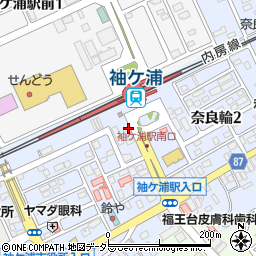 リパーク袖ヶ浦駅前駐車場周辺の地図