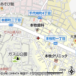 花見せんべい　吾妻屋周辺の地図